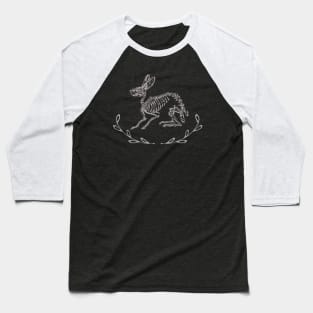 White Skeleton Bunny Baseball T-Shirt